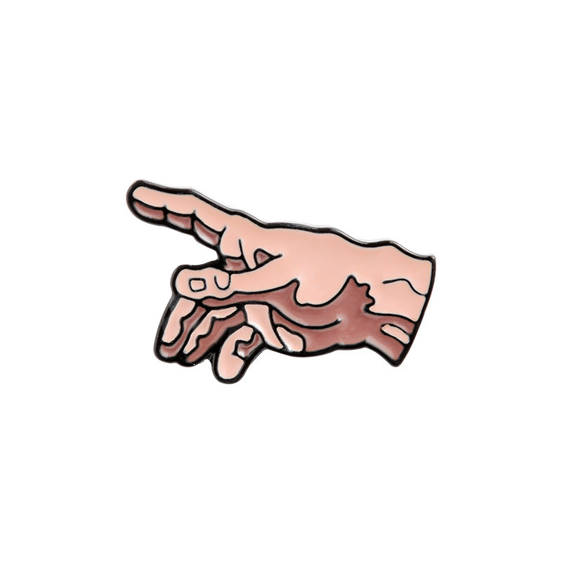 Michelangelo Buonarroti Creation of Adam Hands Reaching Cute Metal Pin Badge
