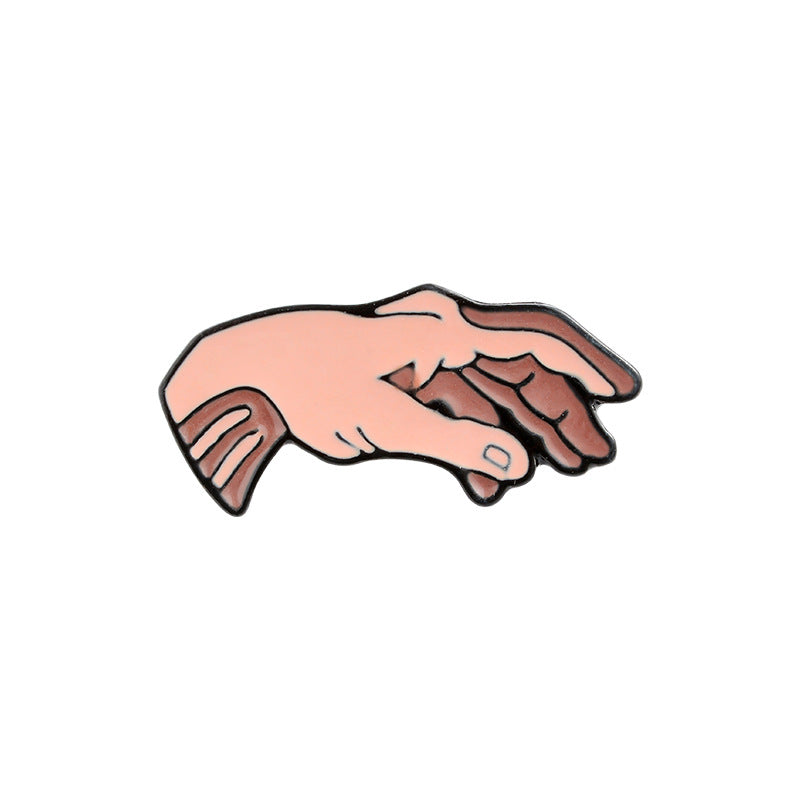 Michelangelo Buonarroti Creation of Adam Hands Reaching Cute Metal Pin Badge