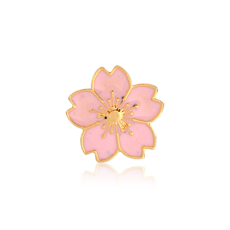 Creative Cherry Blossom Metal Badge Pins