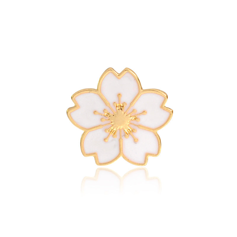 Creative Cherry Blossom Metal Badge Pins