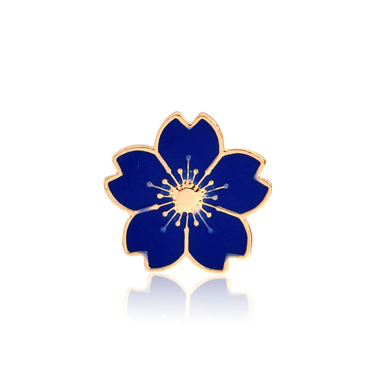 Creative Cherry Blossom Metal Badge Pins