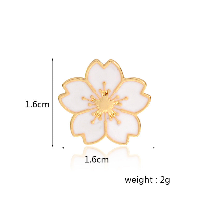 Creative Cherry Blossom Metal Badge Pins