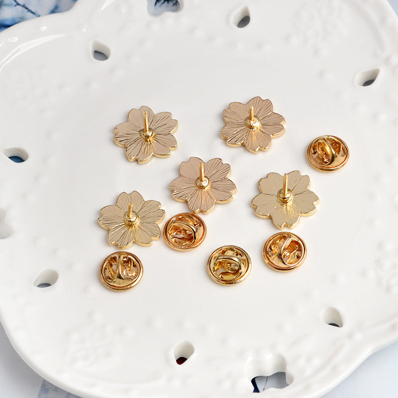 Creative Cherry Blossom Metal Badge Pins