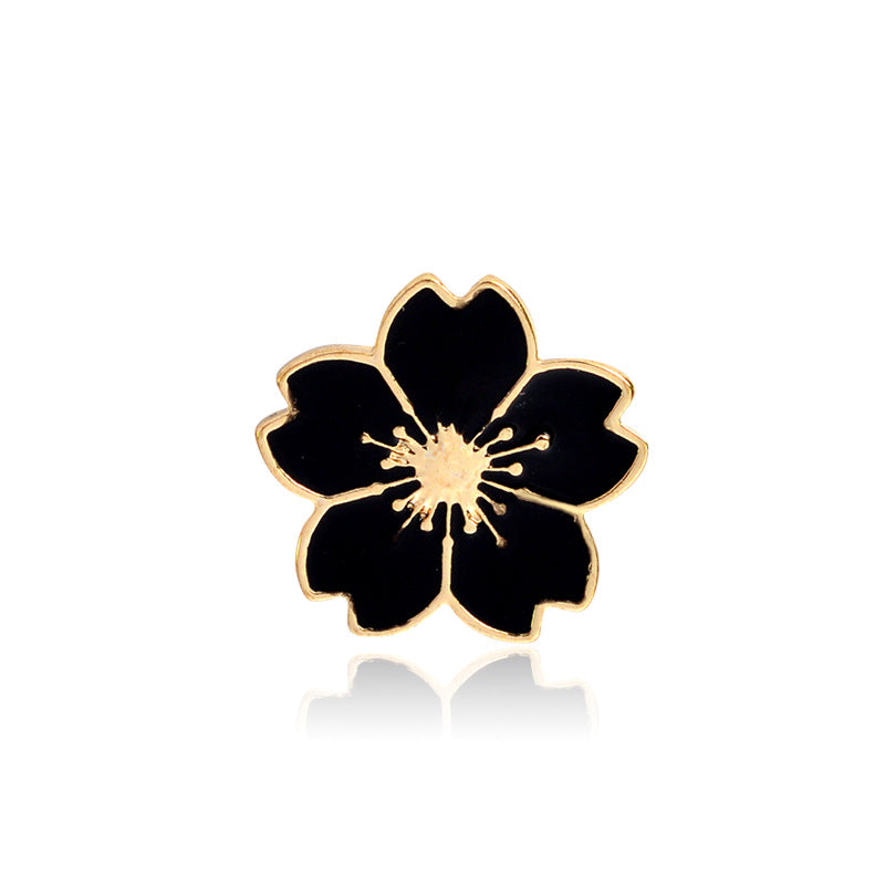 Creative Cherry Blossom Metal Badge Pins