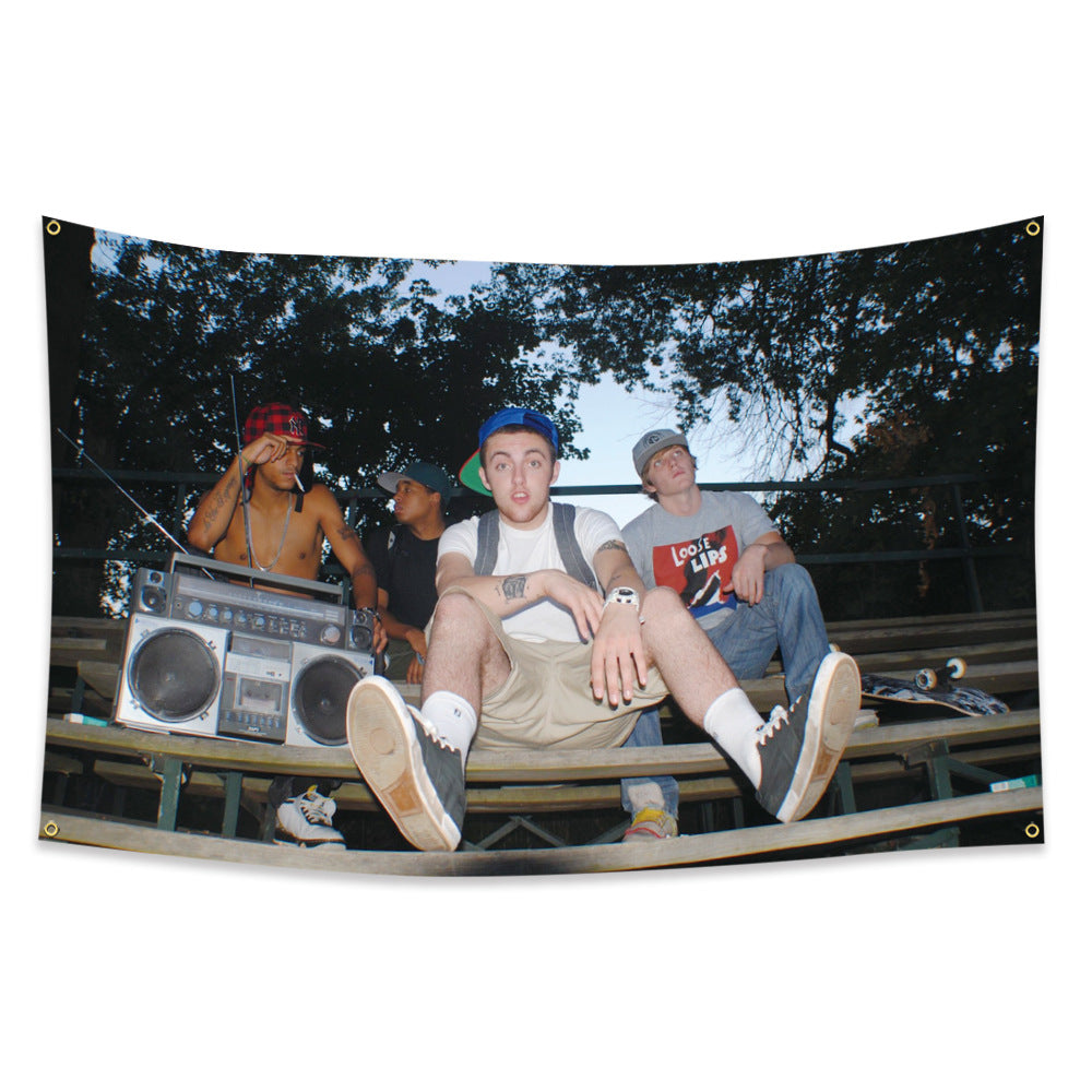 Cross-border Temu Amazon Mac Miller (K.I.D.S.) flag hanging cloth tapestry 90*150cm