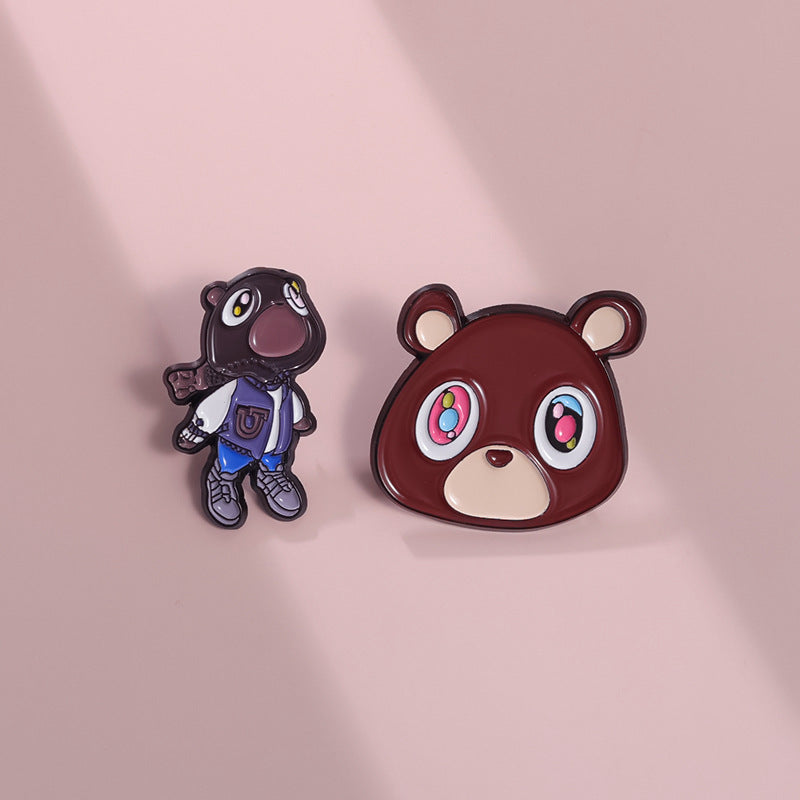 Kanye West Graduation Bear Metal Pin Badge