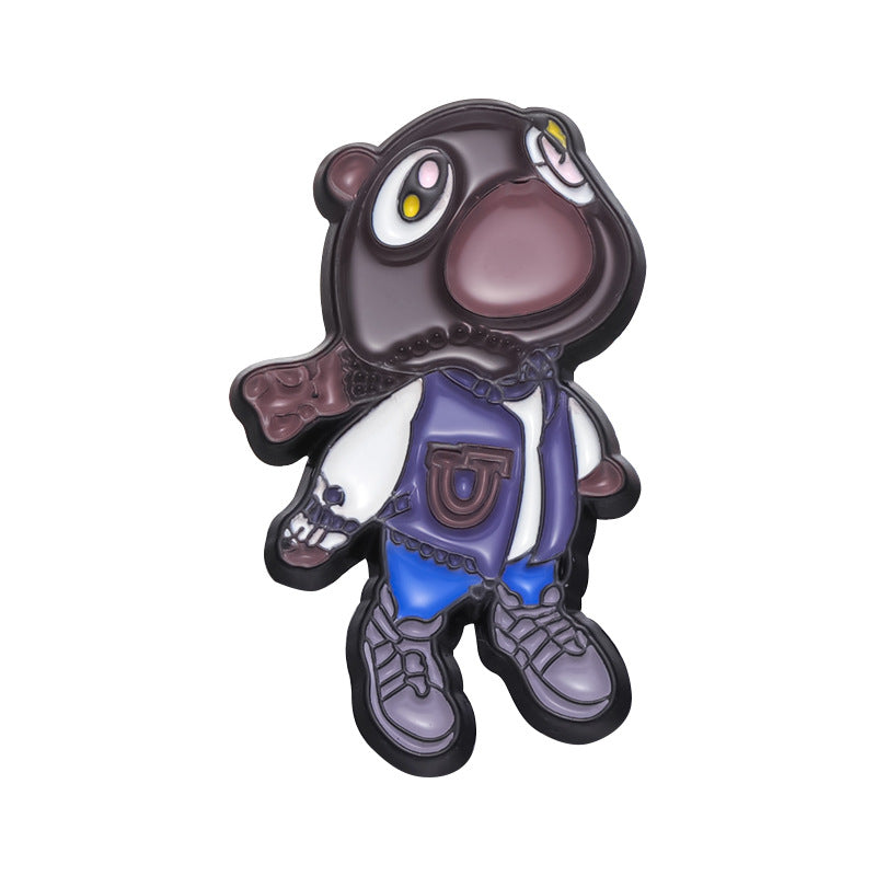 Kanye West Graduation Bear Metal Pin Badge