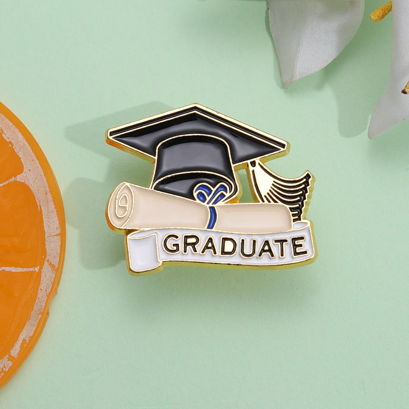 Commemorative Graduation Season Accessories Bachelor's Hat Metal Pin badge
