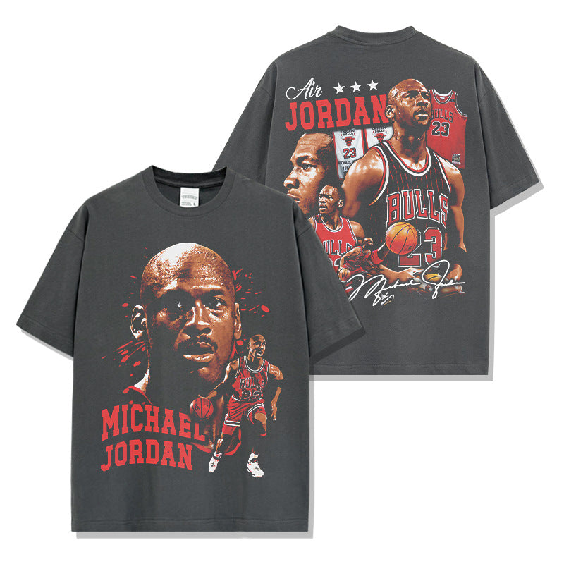 Michael Jordan Bulls 23 Red Montage T-shirt