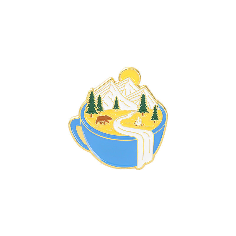 Landscape Metal Pin Badge