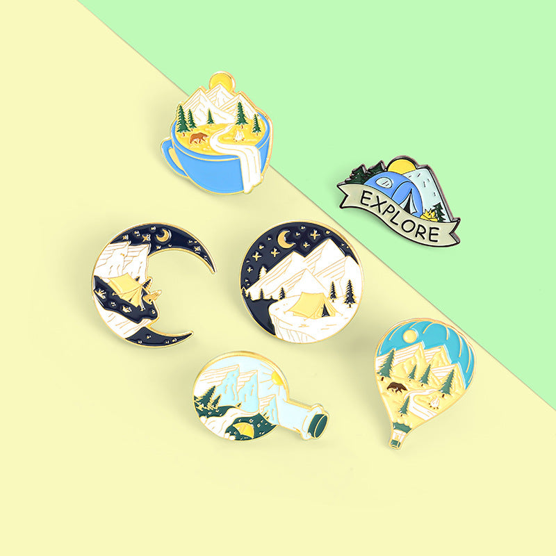 Landscape Metal Pin Badge
