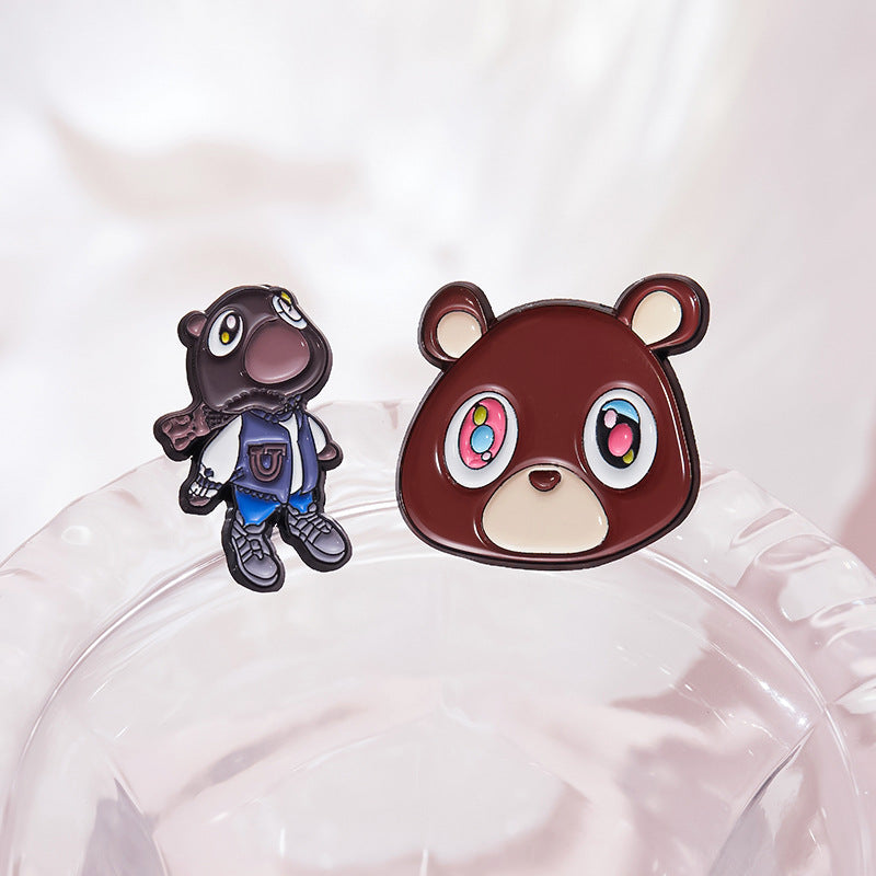 Kanye West Graduation Bear Metal Pin Badge