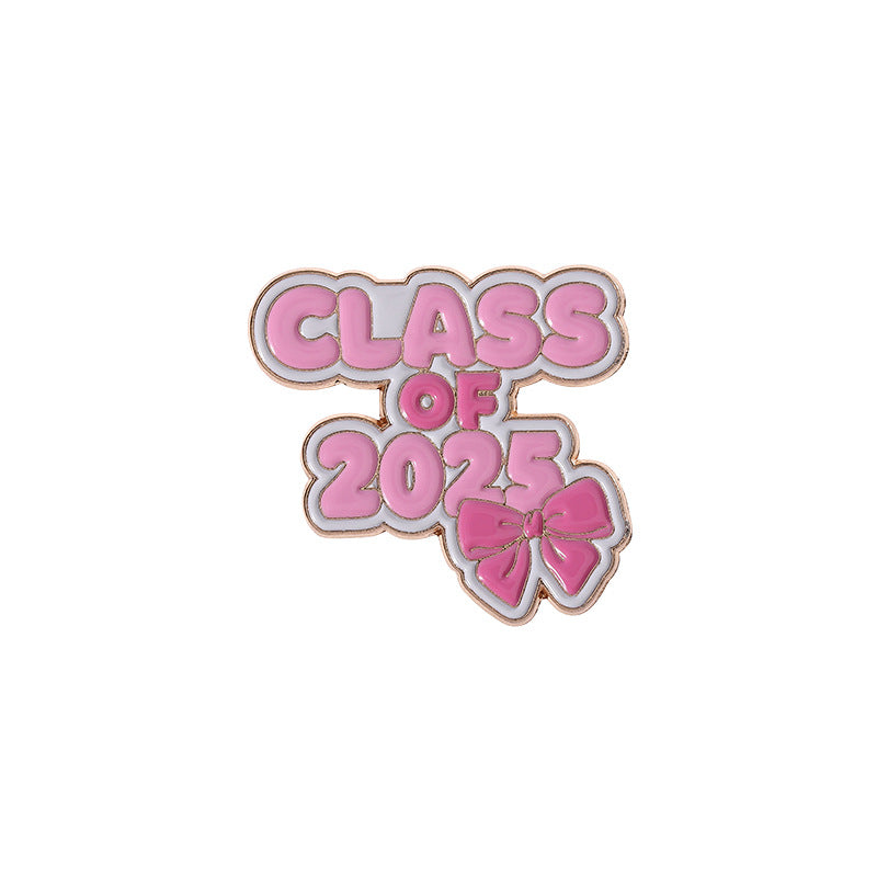 Minimalist Fun Graduation Season Accessories Bachelor Hat Metal Pin Badge