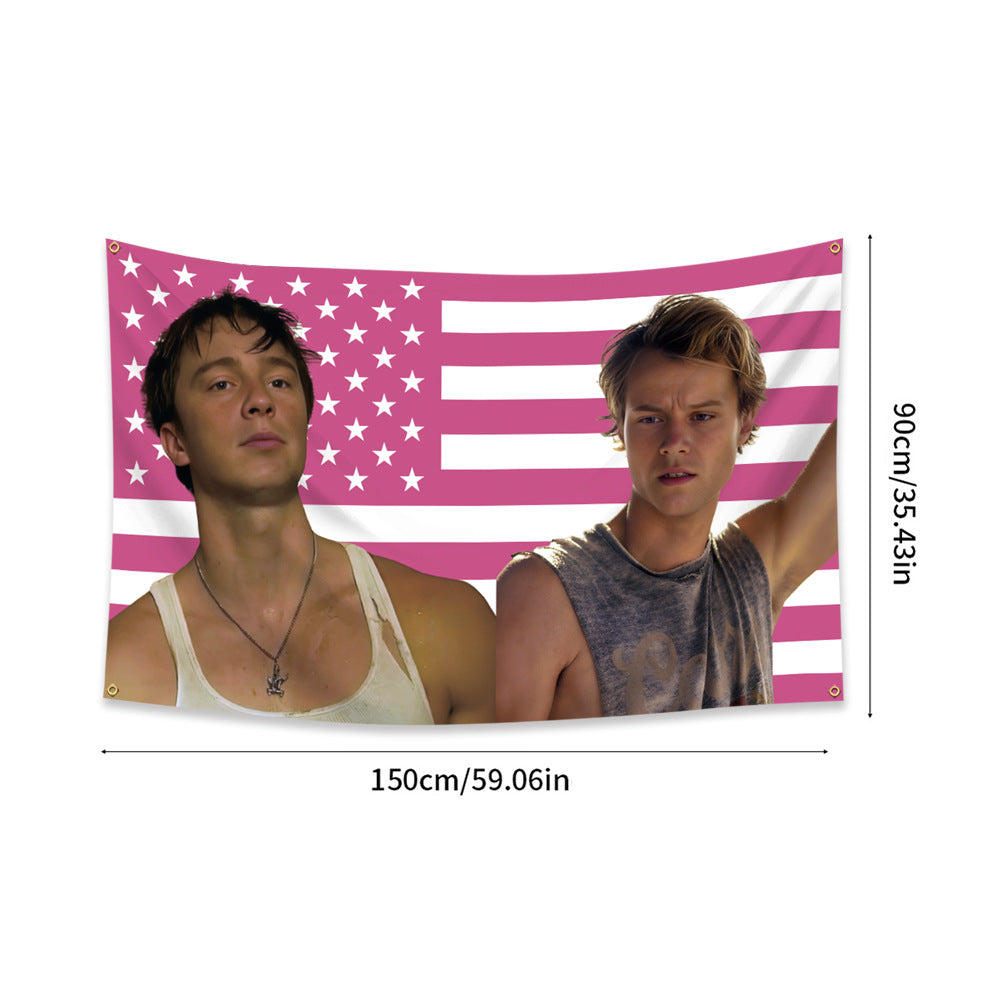Drew Starkey and Rudy Pankow Tapestry Pink USA Flag