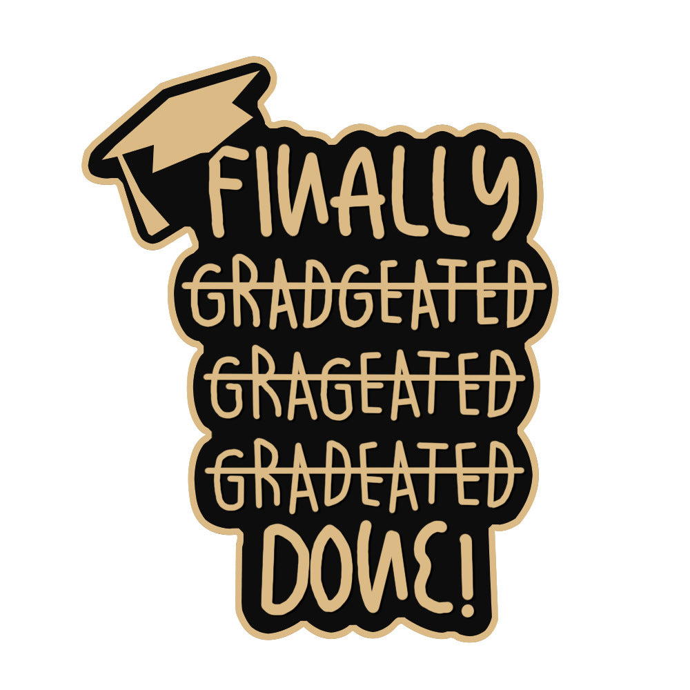 Graduation Senior Metal Pins Commemorative badges, badges, school emblems, geometric bachelor's hats, brooches