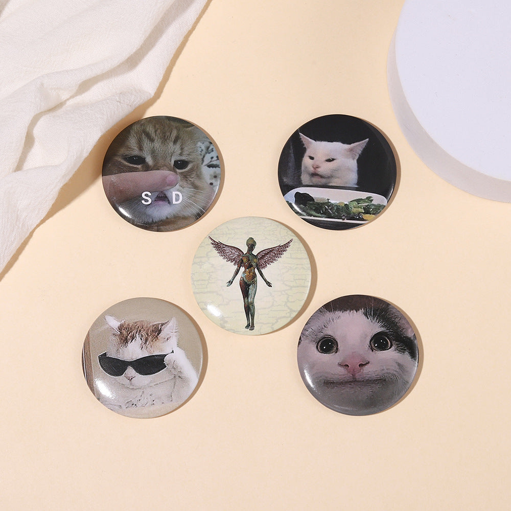 Meme Cartoon and Music Cute Metal Pins Badge