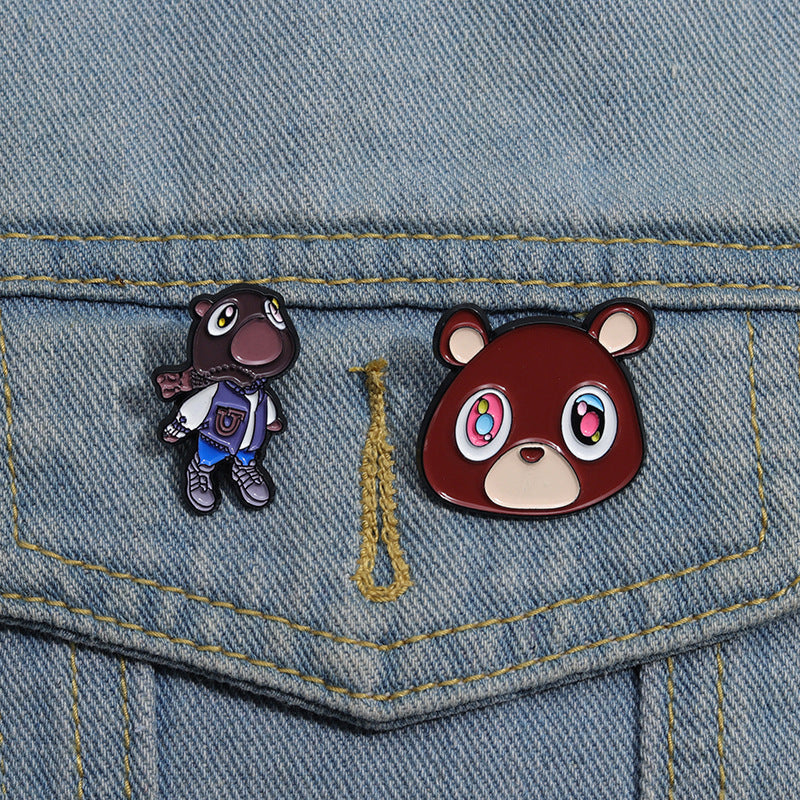 Kanye West Graduation Bear Metal Pin Badge