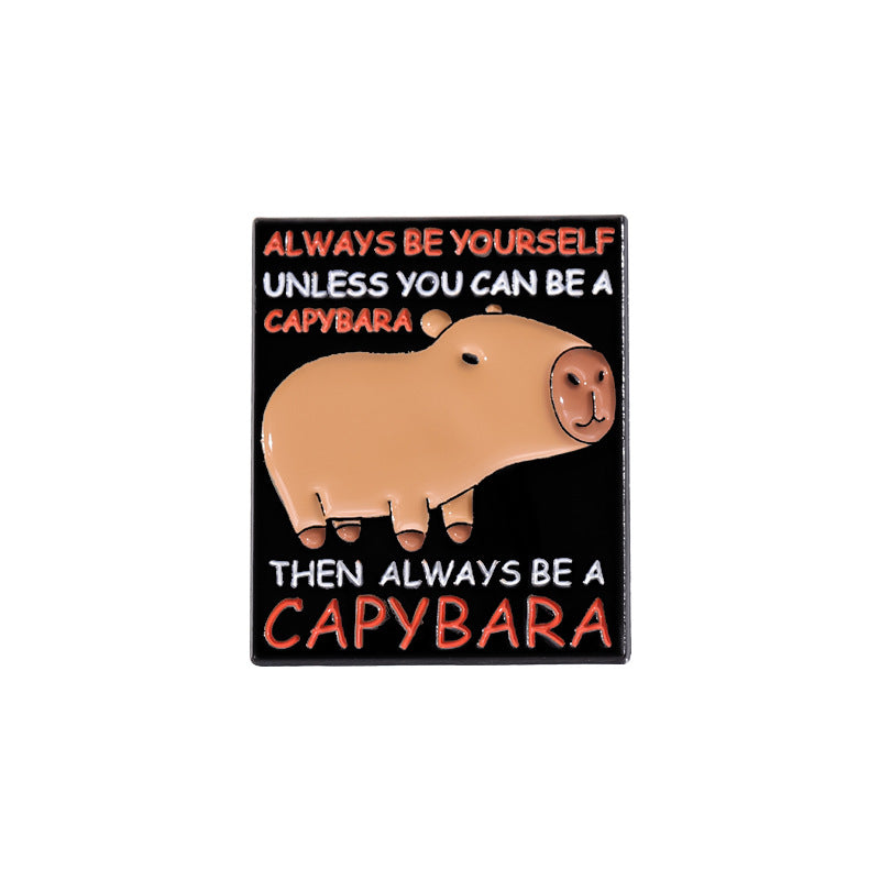Fun Cute Capybara Animal Metal Pin Badges
