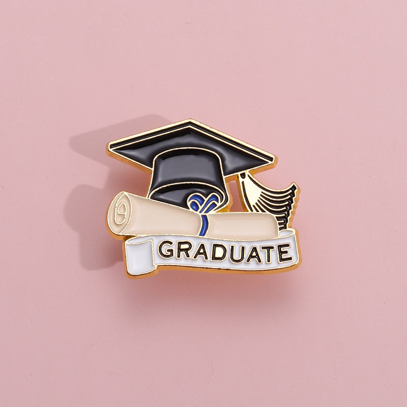 Commemorative Graduation Season Accessories Bachelor's Hat Metal Pin badge