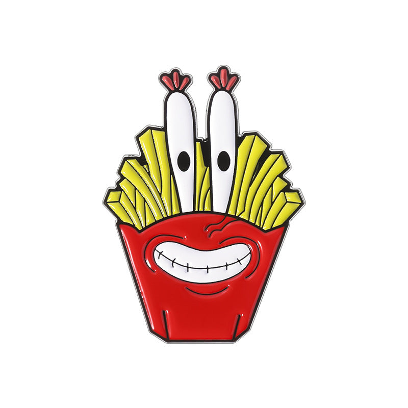 Sponge Bob Cartoon Cute Octopus Snacks Metal Pins Badges