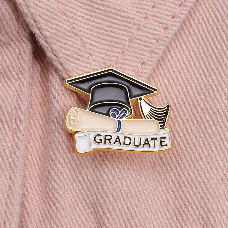 Commemorative Graduation Season Accessories Bachelor's Hat Metal Pin badge