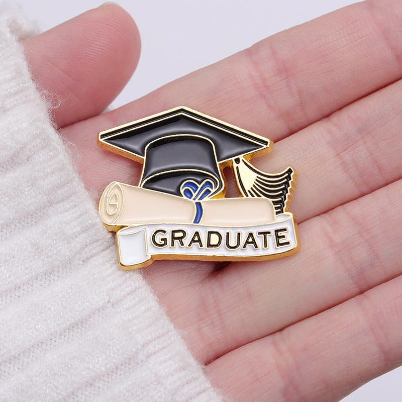 Commemorative Graduation Season Accessories Bachelor's Hat Metal Pin badge