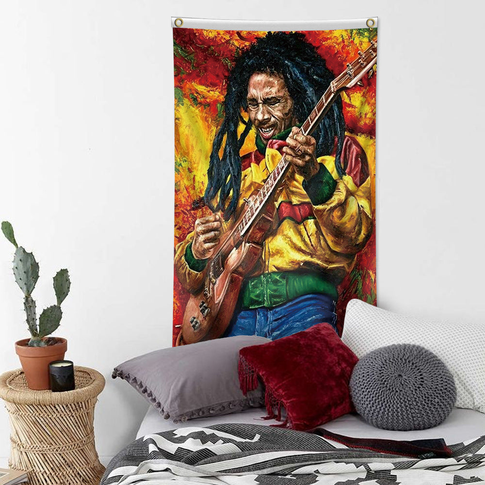 Bob Marley ONE LOVE Tapestry Flag Reggae Music