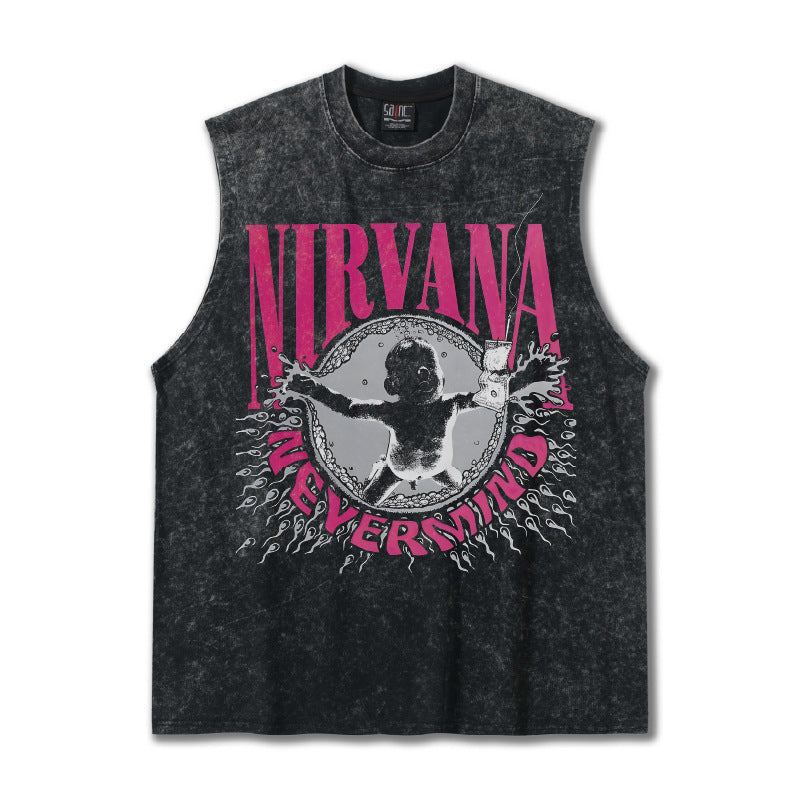 Nirvana Nevermind Pink Graphic Design Tank Top