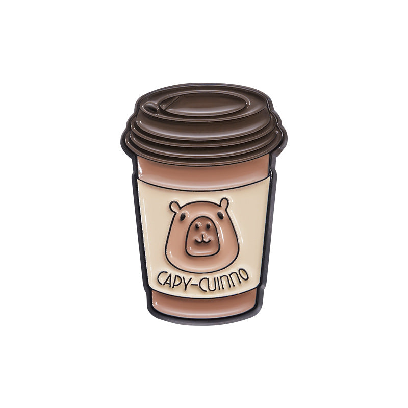 Fun Cute Capybara Animal Metal Pin Badges