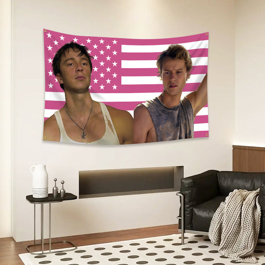 Drew Starkey and Rudy Pankow Tapestry Pink USA Flag
