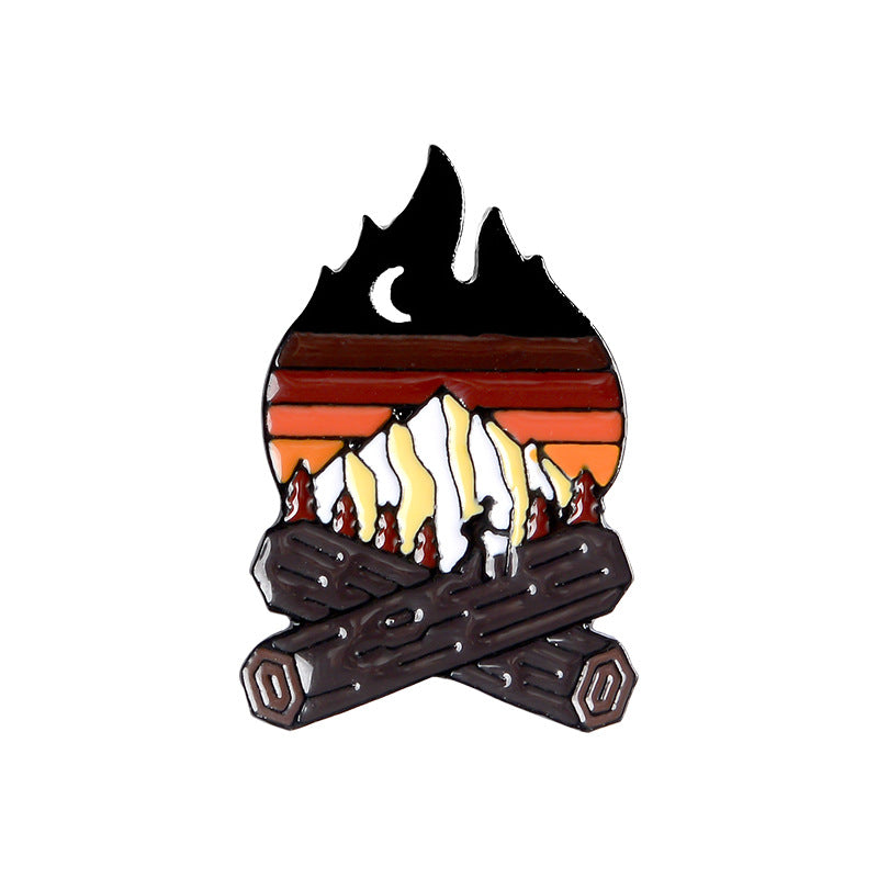 Ocean Wave Travel Series Metal Pins Badges