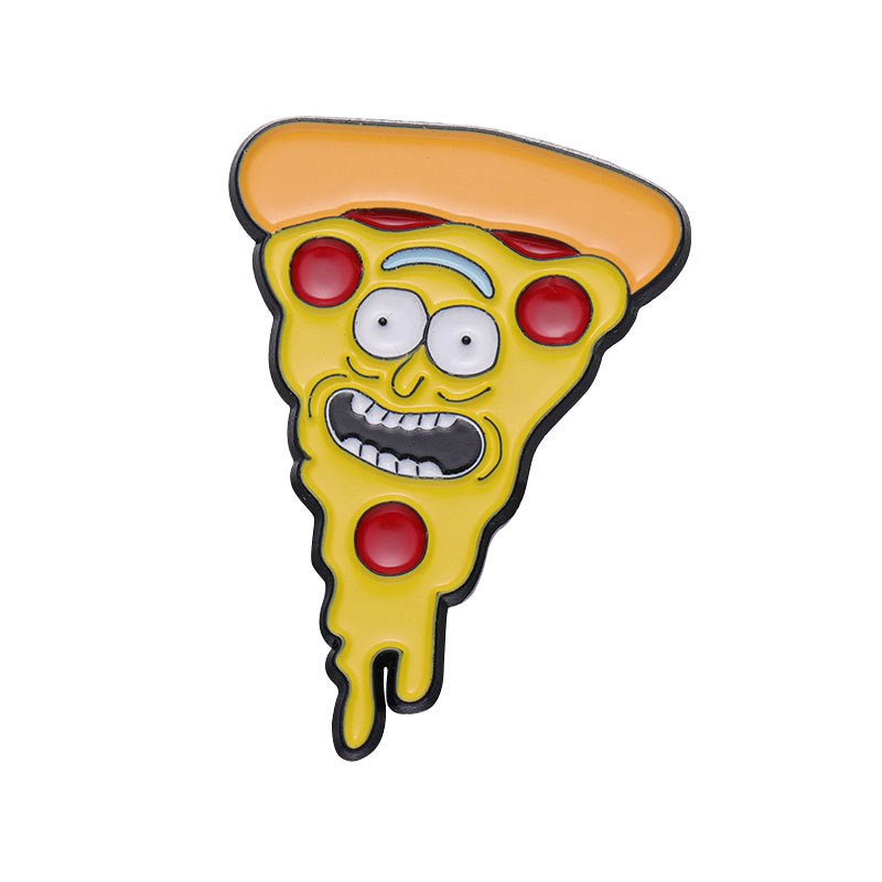 Mini Banana Pizza Avocado Cartoon Metal Pins Badge