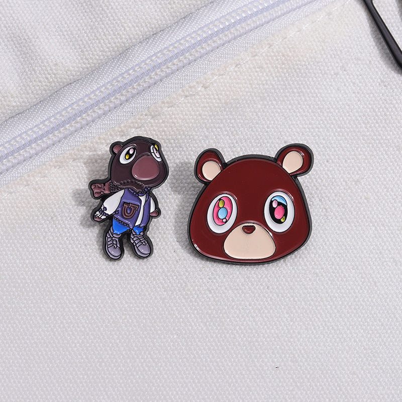 Kanye West Graduation Bear Metal Pin Badge