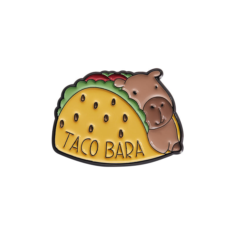 Fun Cute Capybara Animal Metal Pin Badges