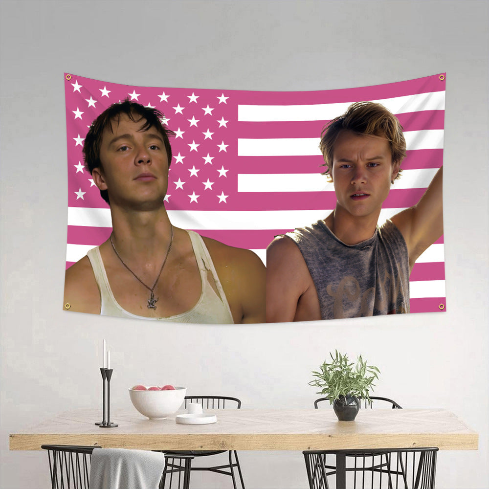 Drew Starkey and Rudy Pankow Tapestry Pink USA Flag