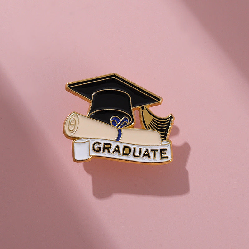Commemorative Graduation Season Accessories Bachelor's Hat Metal Pin badge