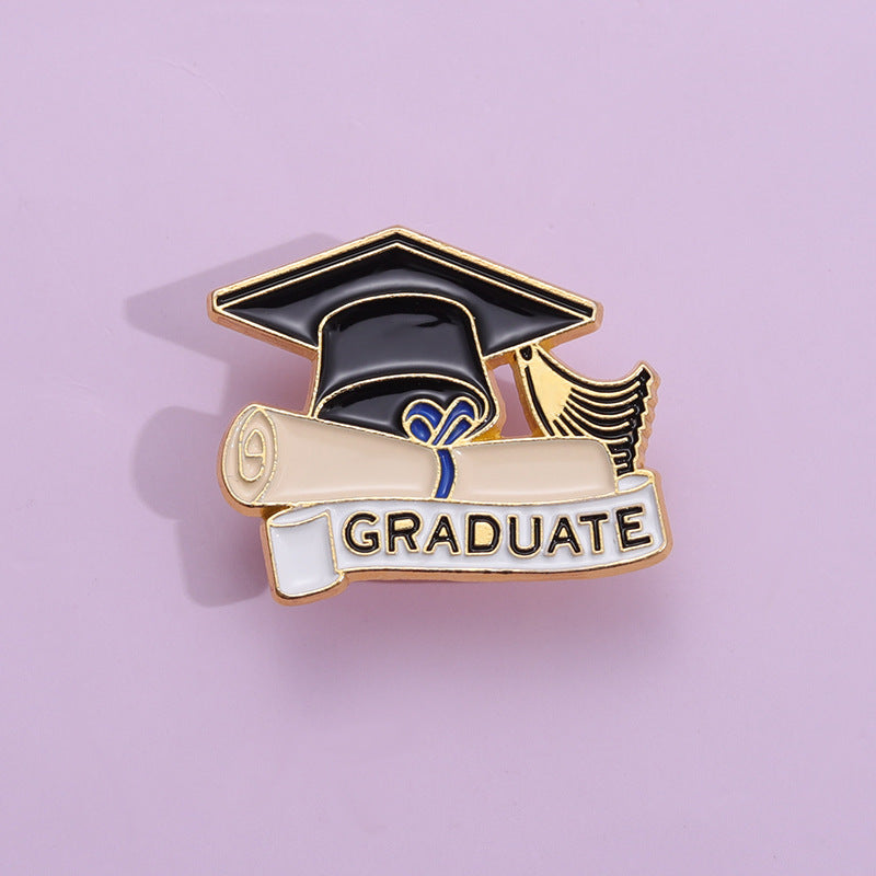 Commemorative Graduation Season Accessories Bachelor's Hat Metal Pin badge