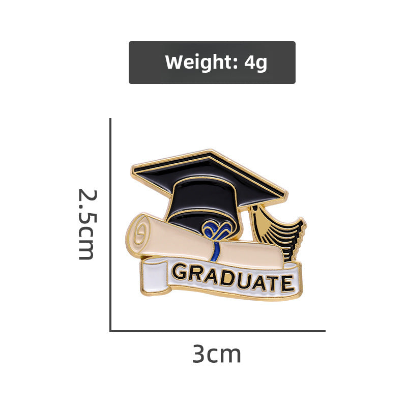Commemorative Graduation Season Accessories Bachelor's Hat Metal Pin badge