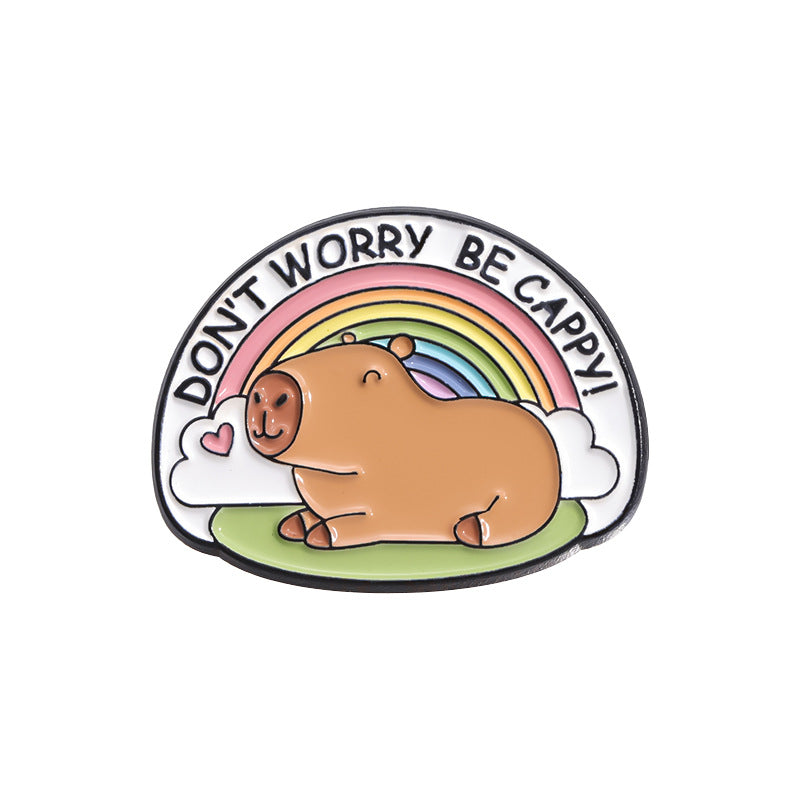 Fun Cute Capybara Animal Metal Pin Badges