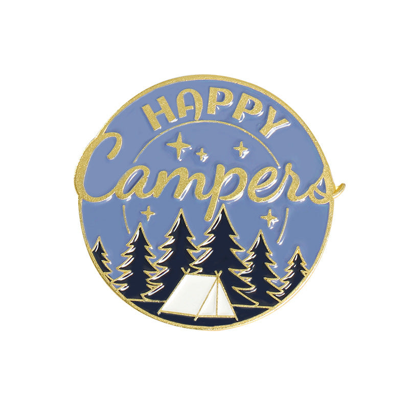 Creative Mountains Landscape Metal Pin Badge Ornaments