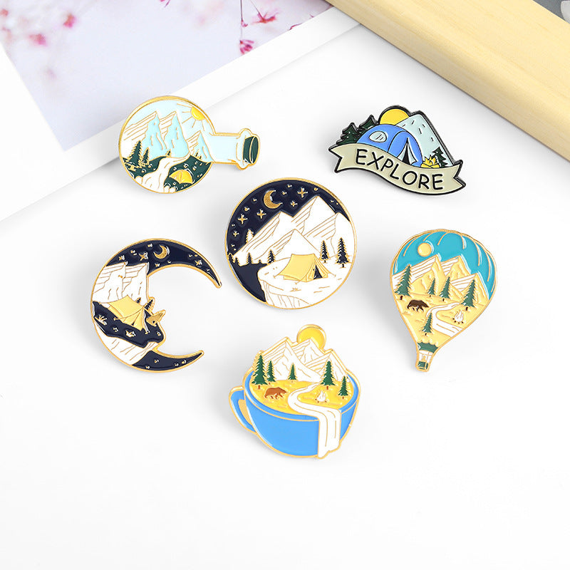 Landscape Metal Pin Badge