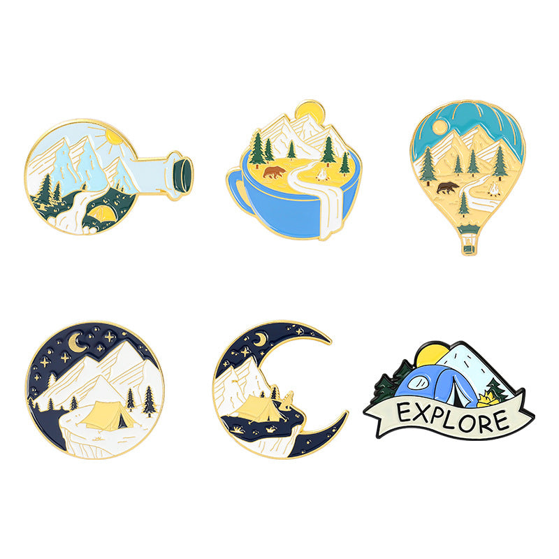 Landscape Metal Pin Badge