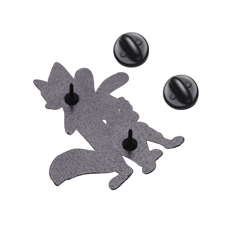 Sheriff Rabbit Fox Cute Animal Characters Metal Pin Badge