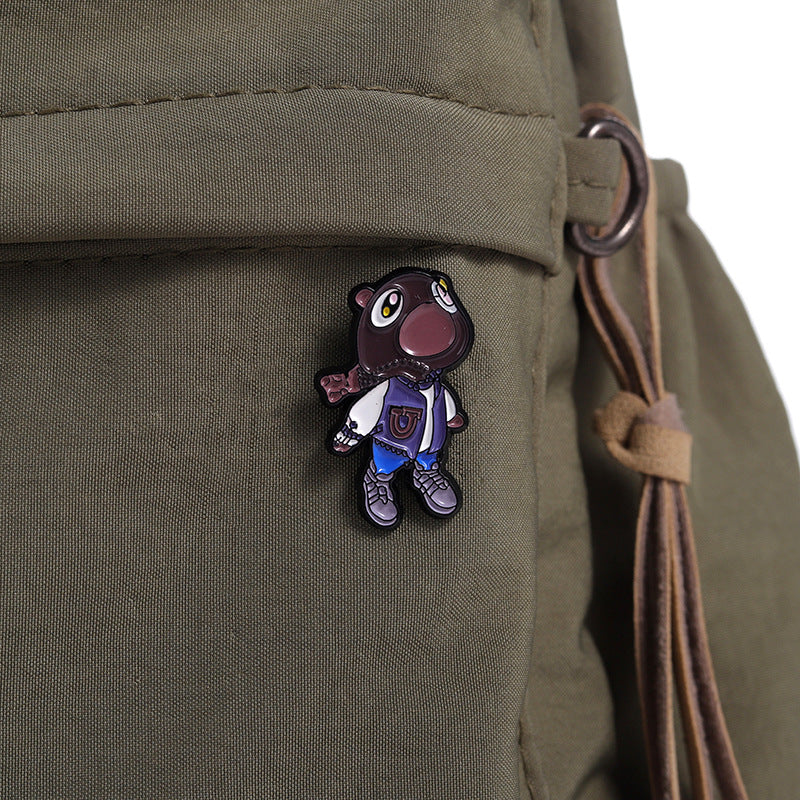 Kanye West Graduation Bear Metal Pin Badge