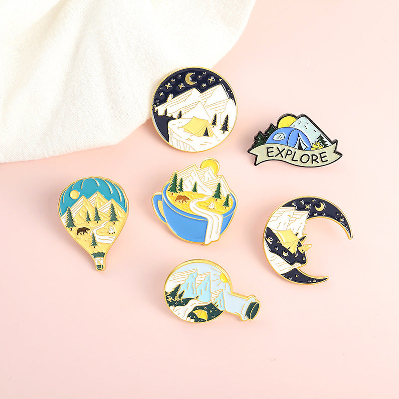 Landscape Metal Pin Badge