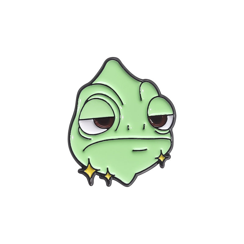 Cute Lizard Cartoon Animal Metal Pin Badge