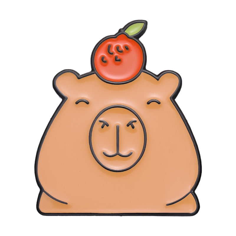 Fun Cute Capybara Animal Metal Pin Badges