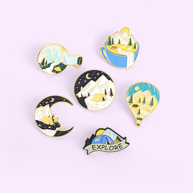 Landscape Metal Pin Badge