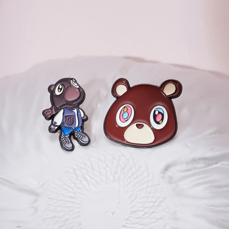 Kanye West Graduation Bear Metal Pin Badge