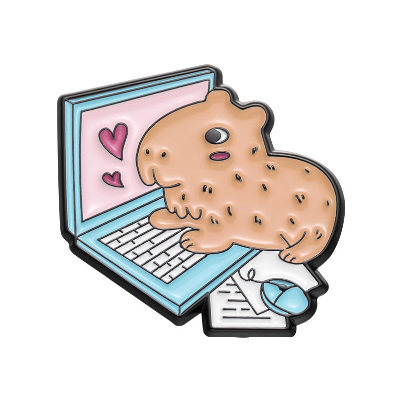 Fun Cute Capybara Animal Metal Pin Badges